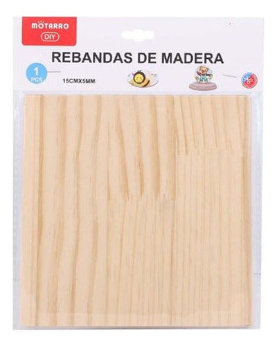 Rebanada Madera Cuadrada 15 Cm 5 Mm