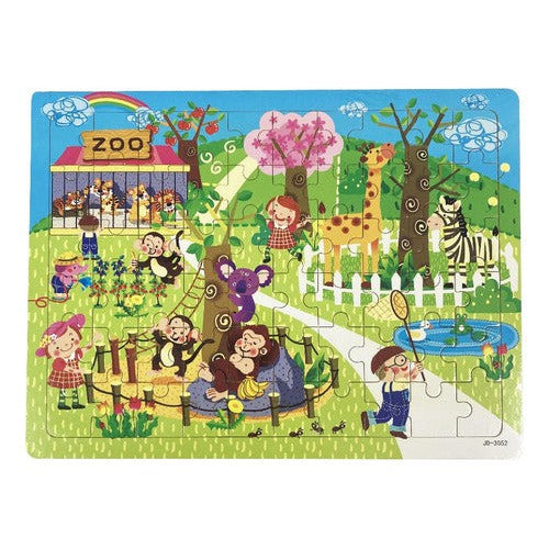 Puzzle De Madera 60 Piezas Escolar