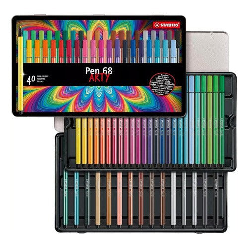 Set De 40 Marcadores Artísticos Pen 68 Arty Stabilo