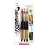 Set 3 Bolígrafo Gel Retráctil Zebra Sarasa Color Métalicos