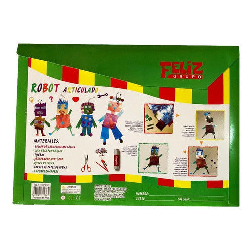 Carpeta Cartulina Metálica 10 Pliegos 7 Colores