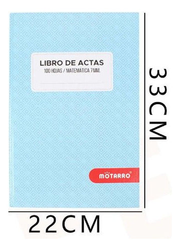 Libro Actas Tapa Dura Cuadriculado 100 Hojas