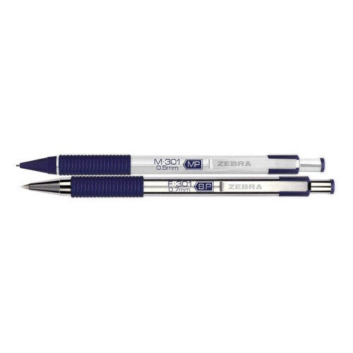 Juego Bolígrafo 0,7 Mm Tinta Color Azul Y Portaminas Zebra