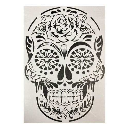 Plantilla Stencil 21x29 Cm Diseño Calavera