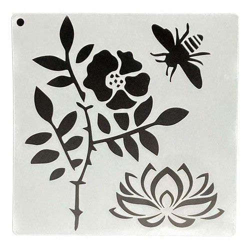 Plantilla Flexible Stencil Diseño Primavera
