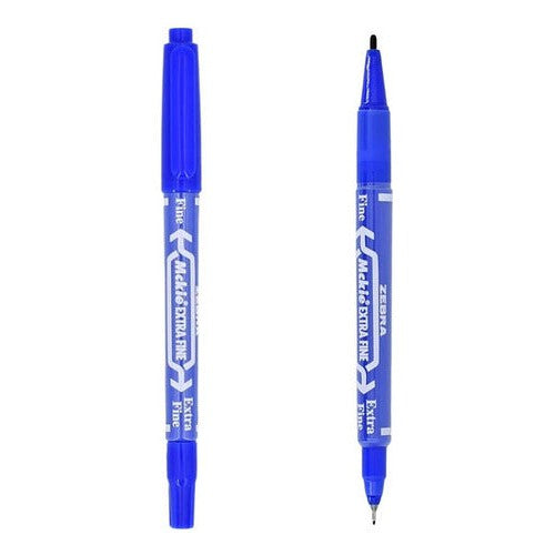 Marcador Permanente Doble Punta Fina Mckie Zebra