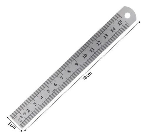 Regla Metálica Flexible 15 Cm