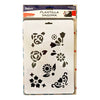 Plantilla Flexible Stencil Diseño Flores Esquineras