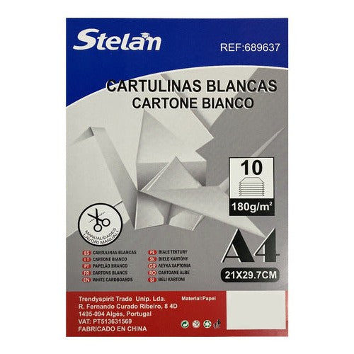 Cartulina Blanca A4 10 Pliegos