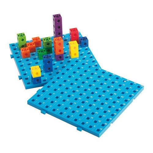 Cubos Conectores Multiencaje 10 Colores 100 Unidades + Base