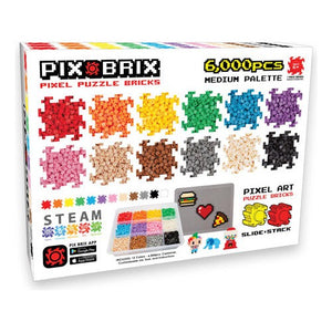 Contenedor 6.000 Piezas, 12 Colores Pix Brix