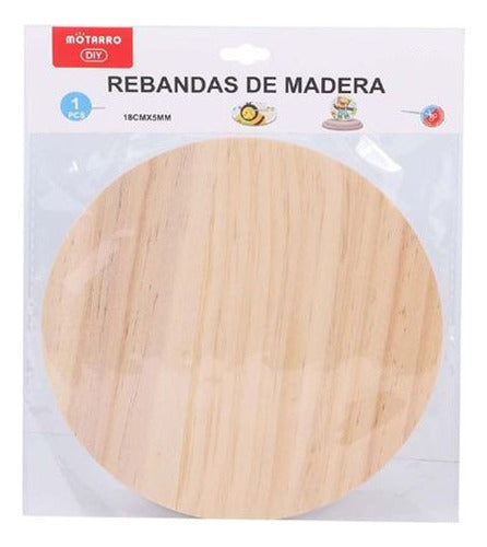Rebanada Madera Redonda 18 Cm 5 Mm