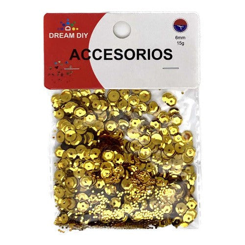 Lentejuelas Redondas 6mm Manualidades 15gr