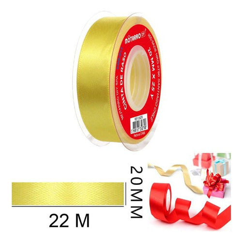 Cinta De Raso 2 Cm Colores 22 Mts