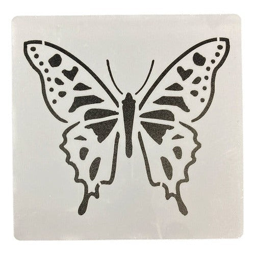 Plantilla Stencil 15x15 Cm Diseño Mariposas