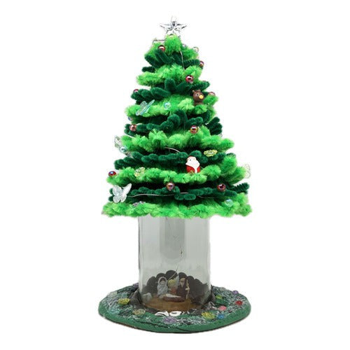 Árbol De Navidad Decorativo Sobremesa Artesanal