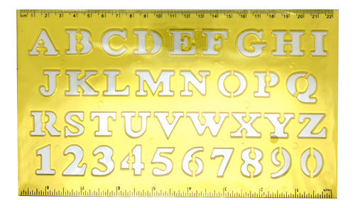 Regla Normografo Letras Abecedario Diseño