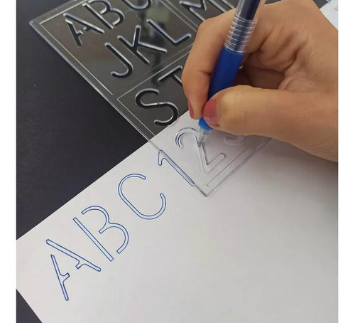 Regla Normografo Letras Abecedario Diseño