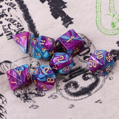 Set De 7 Dados Políedricos Acrílicos Matemática
