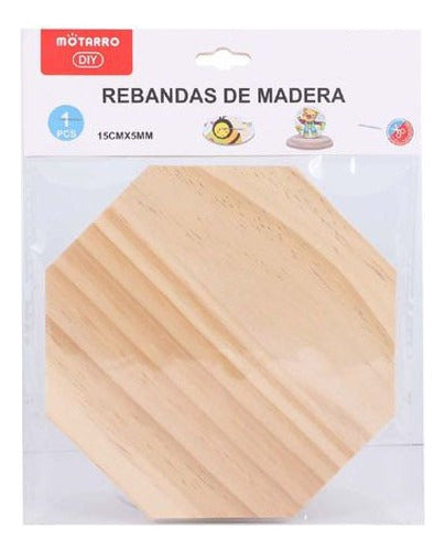 Rebanada Madera Octágono 15 Cm 5 Mm