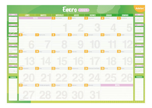 Calendario Anual Escritorio Adetec Juvenil