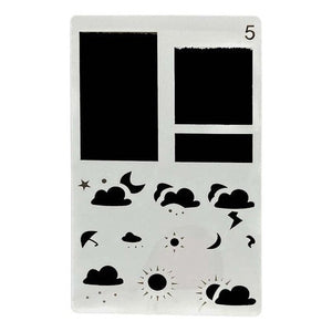 Plantilla Flexible Stencil Diseños Figuras Planner