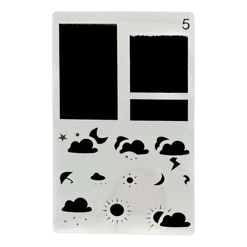 Plantilla Flexible Stencil Diseños Figuras Planner