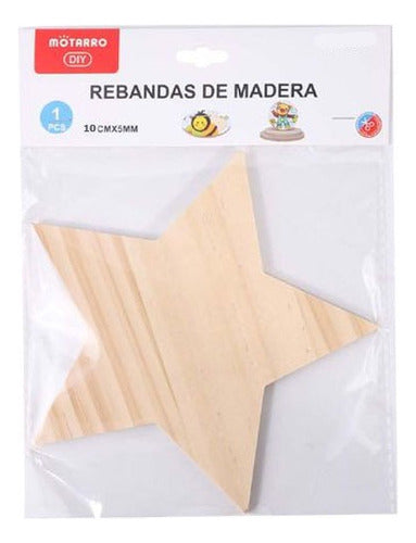 Rebanada Madera Estrella 10 Cm 5 Mm