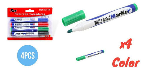 Pack 4 Plumones De Pizarra