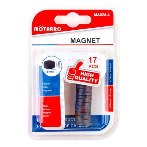 Set 17 Imanes 1,5cm Redondos Manualidades