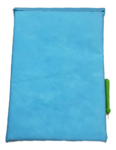 Tabla Para Punzar 25x33 Cm + Punzón Escolar Celeste