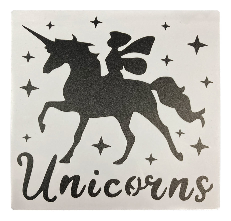Plantilla Stencil 20x20 Cm Diseño Unicornio