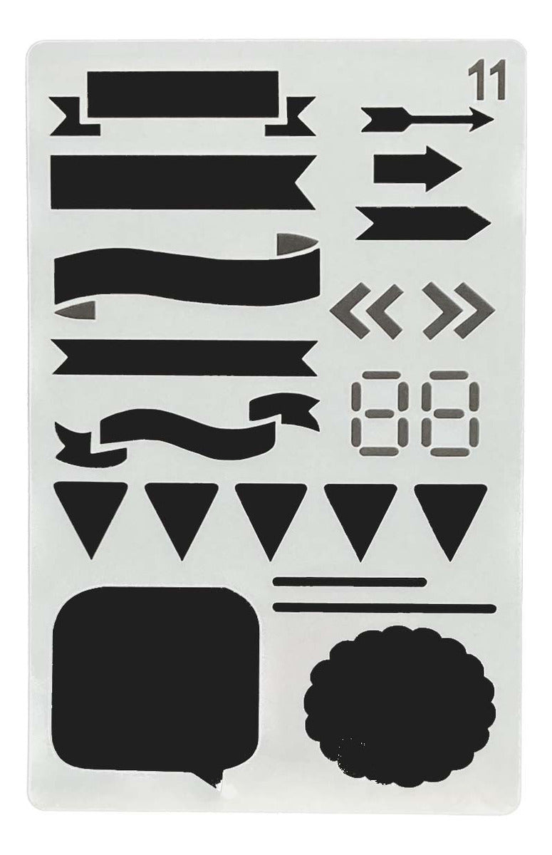 Plantilla Flexible Stencil Diseños Figuras Planner