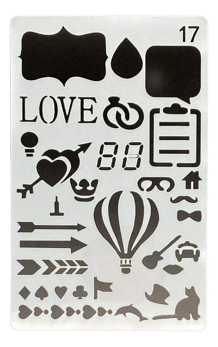 Plantilla Flexible Stencil Diseños Figuras Planner