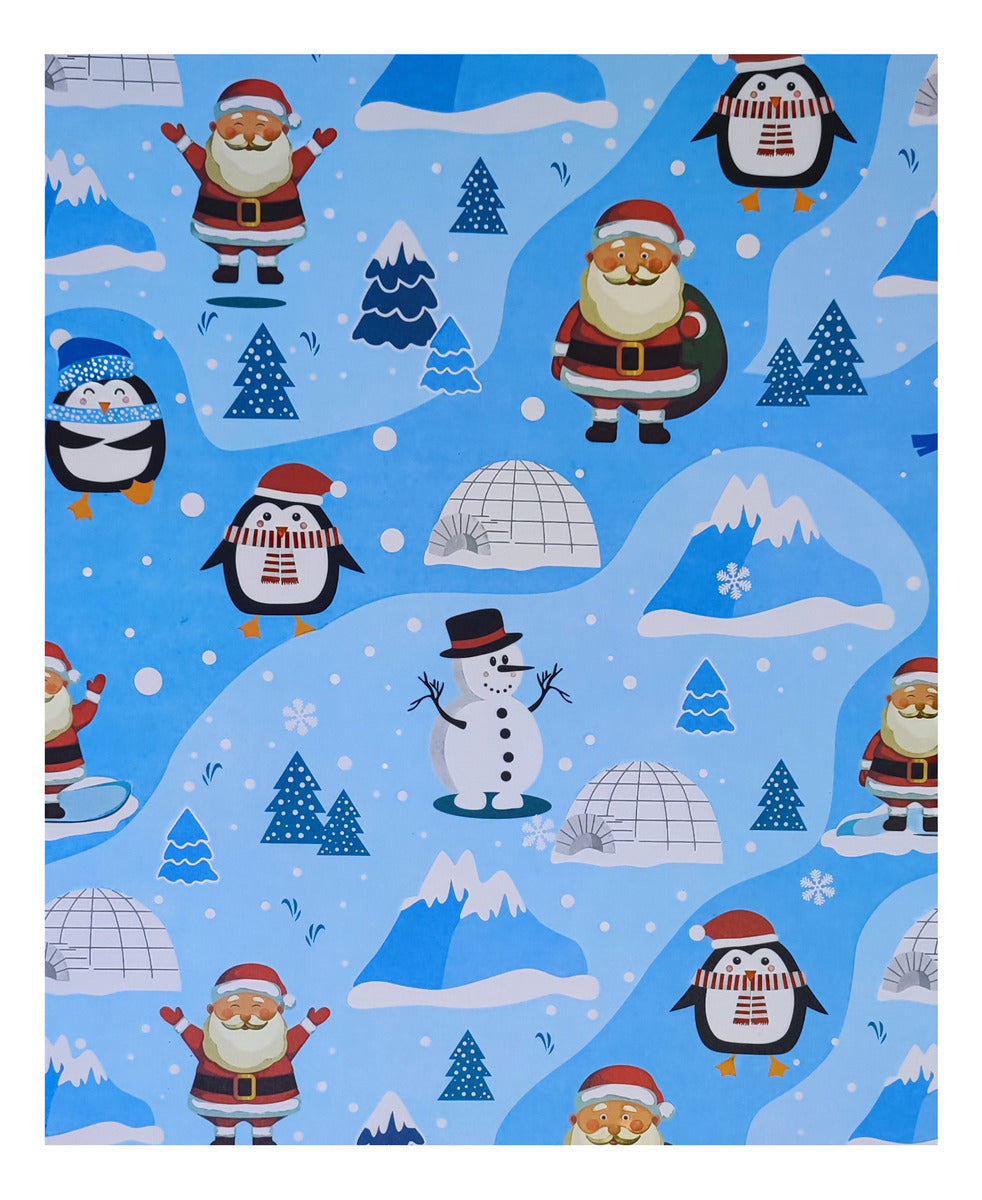 Papel De Regalo Navidad Satín (5 Pliegos) 50x70cm