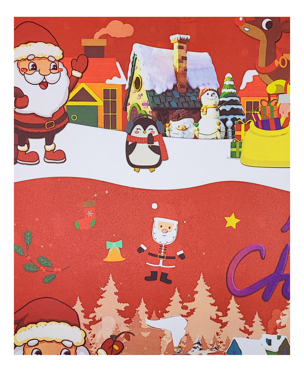 Papel De Regalo Navidad Satín (5 Pliegos) 50x70cm
