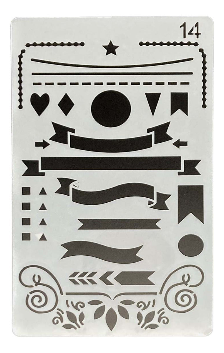 Plantilla Flexible Stencil Diseños Figuras Planner