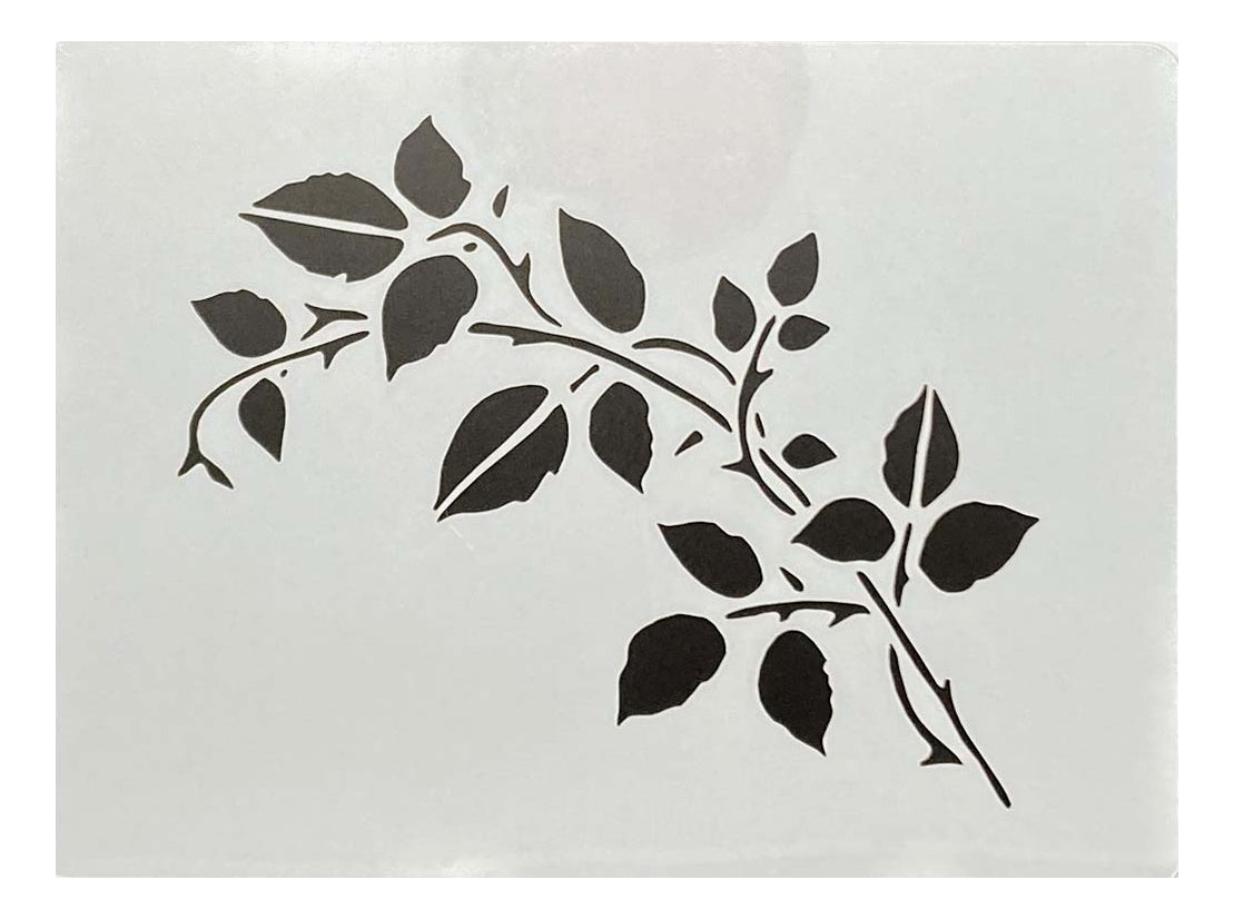 Plantilla Flexible Stencil 15x12.5cm Diseño Flores Primavera
