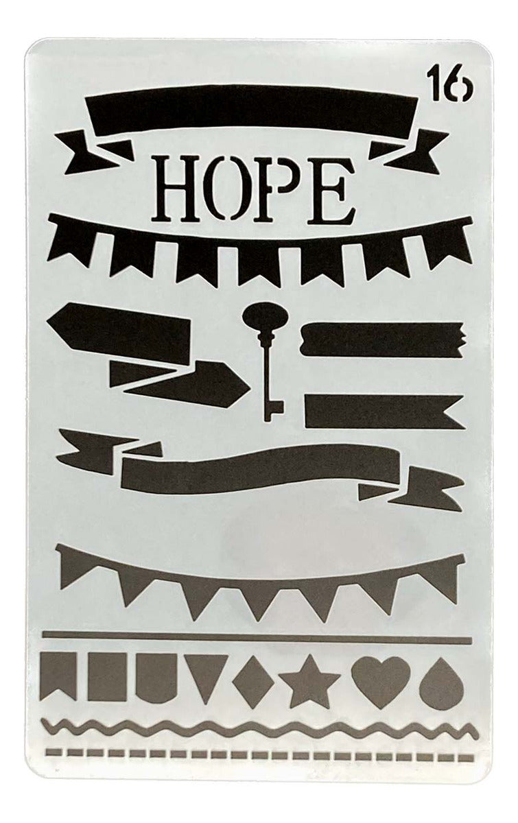 Plantilla Flexible Stencil Diseños Figuras Planner
