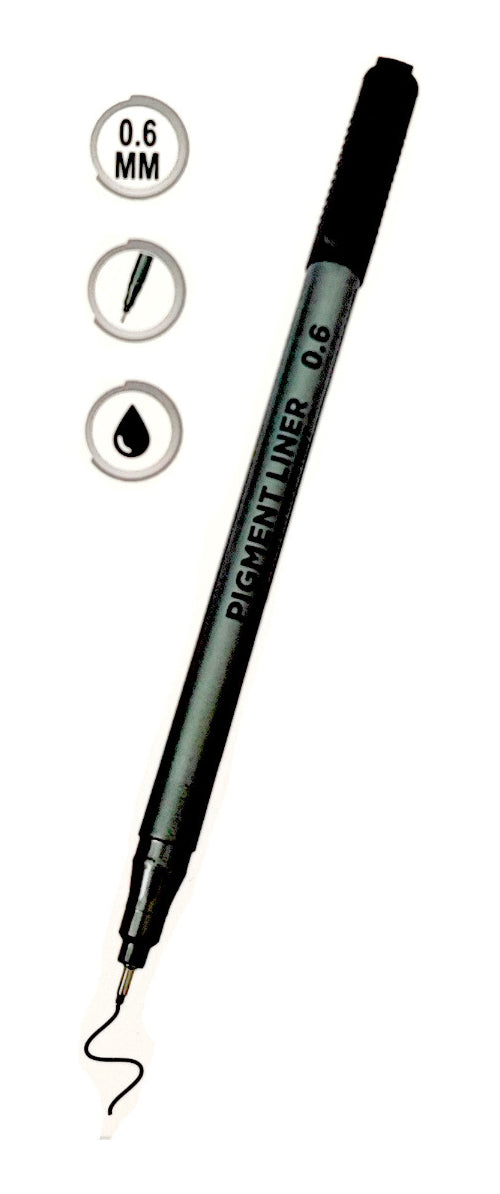 Lápiz De Tinta Negro Tiralíneas Escolar