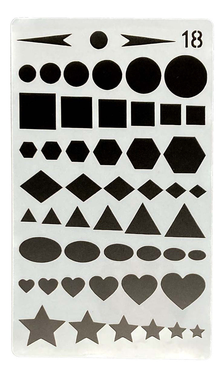 Plantilla Flexible Stencil Diseños Figuras Planner