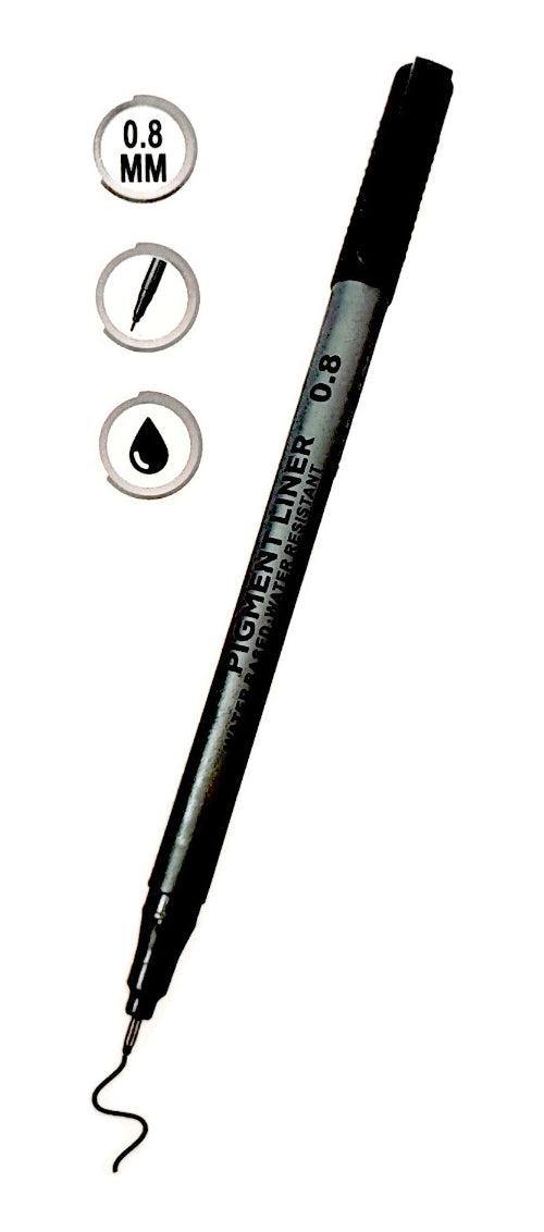 Lápiz De Tinta Negro Tiralíneas Escolar