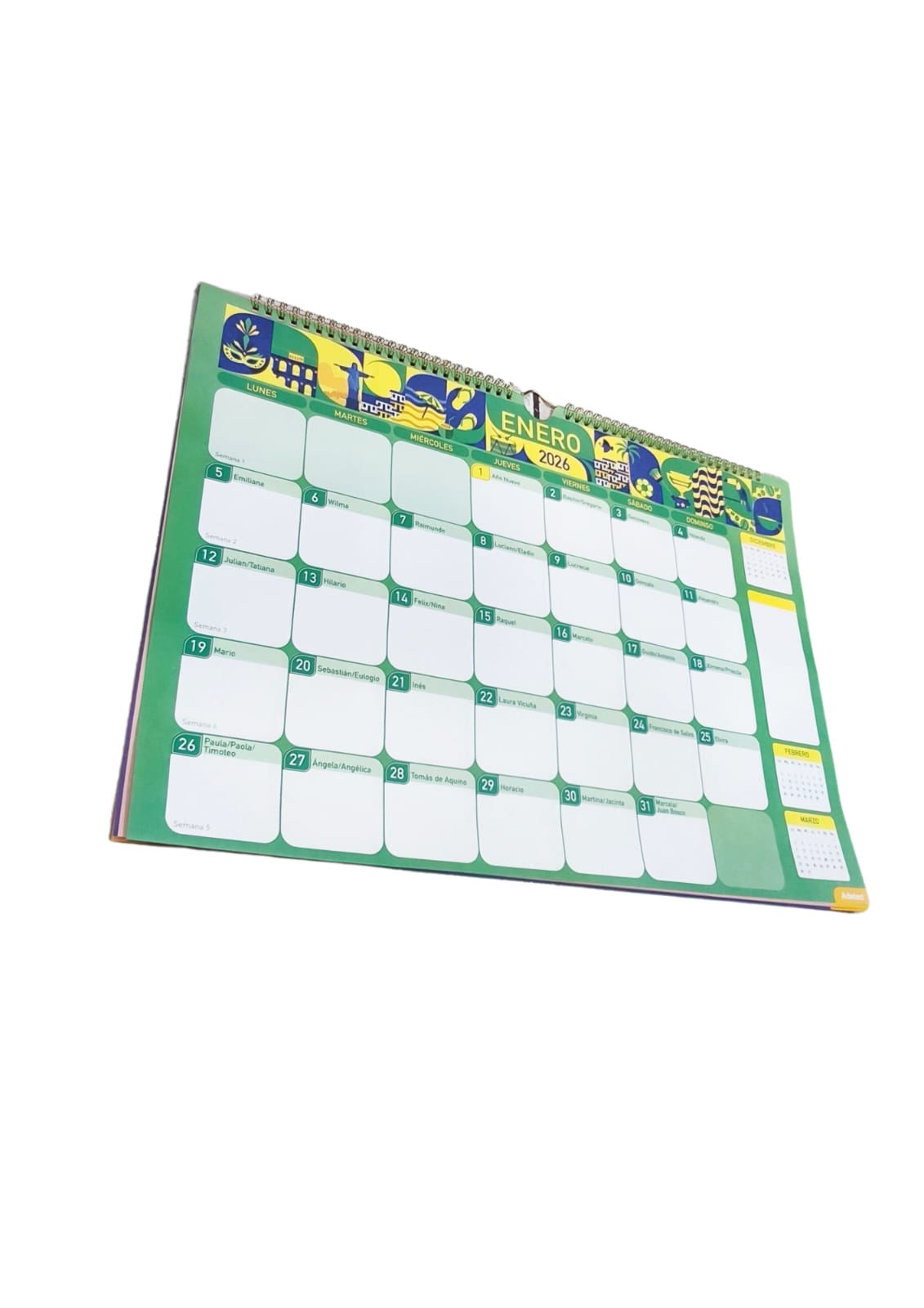 Calendario Anual Escritorio Adetec Juvenil